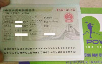 Chúc mừng anh Hùng và anh Thái đã có visa Trung Quốc